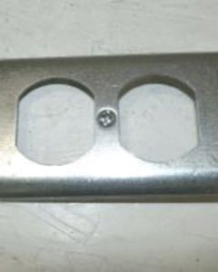 COVER,ELEC,METAL,2 X 4, F/DUPLEX RECEPT